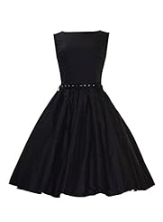 Cocktail Knee Length Bateau Neck Sleeveless Vintage Belted Evening Dress/Bridesmaid Dress/Wedding Party Dress 