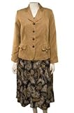 Plus 2 Piece Sleeveless Dress with Suede Jacket