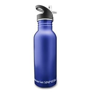 This review is from: Stainless Steel Sports Water Bottle 18 Oz Aquasana (Misc.) What else could you ask for? A nice metal bottle with a carabiner? The size is.