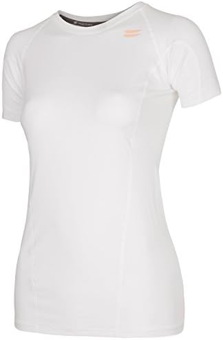 Tribesports Women's Short Sleeve Running Top - White/ Blush