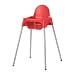 IKEA Kinderstuhl ANTILOP - Hochstuhl mit Sitzgurt - mobiler Kinderhochstuhl in ROT