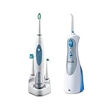 Waterpik Cordless Plus Water Flosser/Sensonic Professional Toothbrush System Includes: 1 Cordless Water Flosser and 1 Sonic Toothbrush