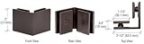 C.R. LAURENCE SGC900RB CRL Oil Rubbed Bronze Square 90 Degree Glass-to-Glass Clamp