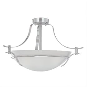 Hampshire Semi Flush Mount in Brushed Nickel