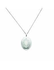 Genuine .925 Sterling Silver 26mm Oval With Flowers Locket 18 3.4 Grams. 100% Satisfaction Guaranteed.