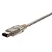 Cmple - 9 PIN/ 6PIN BILINGUAL FireWire 800 - FireWire 400 Cable - 3FT, CLEAR