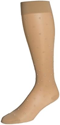 Rejuva 15-20 mmHg Graduated Compression Stockings, Sheer Dot Pattern, Knee High