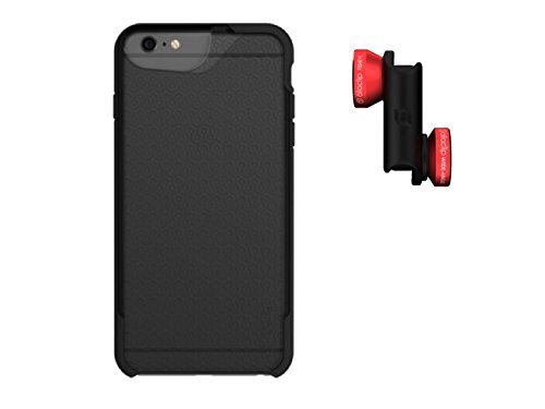 olloclip 4-IN-1 Photo Lens + olloCase for iPhone 6 Plus and 6s Plus - Lens: Red/Black - Case: Matte Smoke/Black OC-0000118-EU