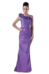 One Shoulder Tiered Taffeta Evening Dress/Bridesmaid Dress 