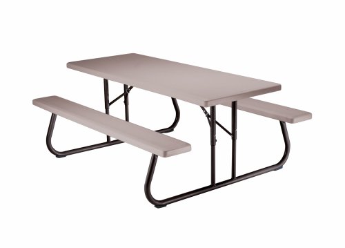 Lifetime 6-Foot Picnic Table, 4-Pack, 72-by-30-Inch Molded Top, Putty