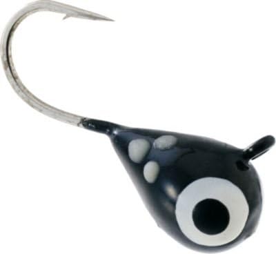Custom Jigs CT5-CS-05 10 Hook Chekai Size 5mm Jig, Tungsten Black/Glow
