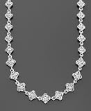 Givenchy Silvertone Crystal Cluster Necklace