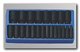 1/2 Dr. 22 Piece SAE Deep Impact Socket Set