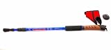 HIKING POLE Walking Stick Telescopic Trekking W/Handstrap (blue)