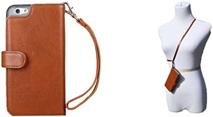 iPhone 6s, 6 Wallet w/ Removable Cross-body &amp; Clutch Straps (Chestnut). The Best Full Grain Vegetable Tanned Italian Leather