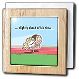 Londons Times Miscellaneous Funny Cartoons - Ahead of His Time - Tile Napkin Holders