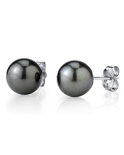 Tahitian South Sea Cultured Pearl Stud Earrings in 14K Gold - AAA Quality