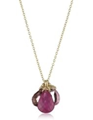 Dana Kellin Timeless with Three Pink Briolette Charm Necklace