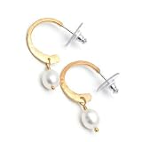 Crescent Pearl Earrings