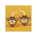 Plastic Monkey Head-Shaped Cups With Straws (1 dz)