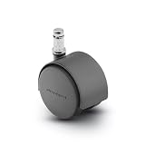 Die Cast Dual 50mm Nylon Wheel Caster, Black, with 7/16