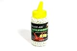 0.20G GoldenBall "MaxSlick" JDM-Spec Top Grade Extreme Seamless Airsoft BBs - GLOW IN THE DARK Tracer Rounds - 2,000rd Speedloader Bottle