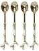 Decorative Condiment Spoon with Twig Shaped Handle Set of Four