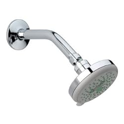 Hansgrohe HG04081820 Croma E 100 Green 3-Jet Shower Head, Brushed Nickel