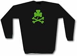 Irish Clover & Crossbones Men's Sweat Shirt in 2 colors Small thru 3XL