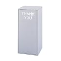 Safco Flat Top Wood Receptacle, 19.25 Inches Width x 41.5 Inches Height, Gray (9728GR)