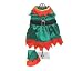 Designer Dog Costume - Elf Girl Harness Dog Dress Costume with Hat - Medium