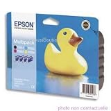 Epson T055640 - 4 Ink Cartridges cyan ( blue) yellow magenta ( red ) black T0551 T0552 T0553 T0554- For Stylus Photo RX420 RX425 R240 RX520