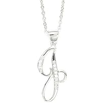 Bay Studio CZ J Initial Pendant Necklace