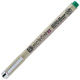 Micron Pen,Waterproof/Fade Resistant,0.35mm Point,Green