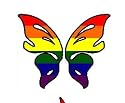 Gay Lesbian Butterfly Pride Sign Decal Sticker