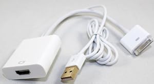 Dock Connector to HDMI Full HD 1080p HDTV AV TV + Gold Plated USB Charger Cable Adapter For iPad 1 2 3 iPhone 4 4S