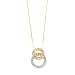 14k Two-Tone Gold & Diamond Double Circle title=