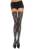 Rose Lace Stockings With Lace Top by Leg avenue