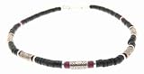 Beautiful Coco Wood & Patterned Bead Beads Surf Surfer Style Necklace / Choker - D