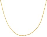 14k Yellow Gold 2mm Braided Snake Chain Necklace, 18