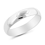10K White Gold 4mm Lady's Wedding Band Ring