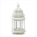 Sunrise Wholesale 38466 Large White Metal and Glass Moroccan Lantern