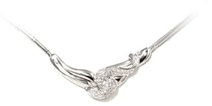 Gioie Women's Necklace in White 18k Gold with White Cubic Zirconia, Cm 42, 26 Grams