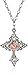 The Vatican Library Collection Silver-Tone Cross and Rose Necklace