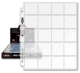 20 (Twenty) - BCW Pro 20-Pocket Coin Storage Page - Coin Collecting Supplies