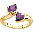 14K Yellow Gold Amethyst Ring