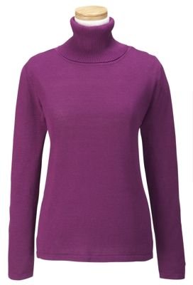 TravelSmith Womens SilkCotton Turtleneck