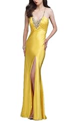 V-neck Belted Sleeveless Sheath Charmeuse  Dress