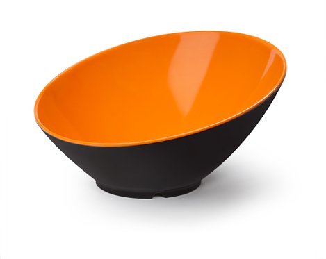 Orange/Black Melamine 24 oz. (1.3 qt. Rim-Full), 9.25