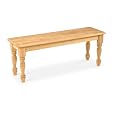 Wood Country Style Farmhouse Dining Bench with Natural Finish